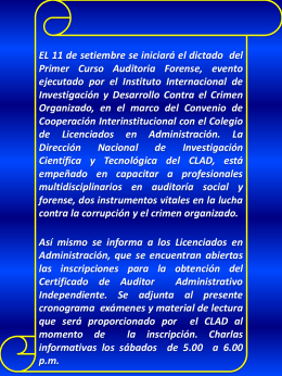 Diapositiva 1 - CLADPERU | COLEGIO DE LICENCIADOS EN