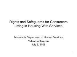 Home Care Bill of Rights for Consumers in Housing With