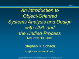 An Introduction to Object-Oriented Systems Analysis and