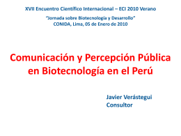 Diapositiva 1 - Portal PeruBiotec