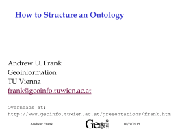 How to Structure an Ontology