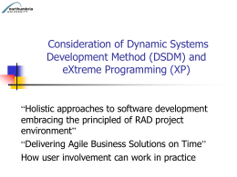 Dynamic Systems Development Method (DSDM)