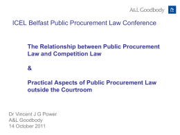 The Relationship between Public Procurement Law and
