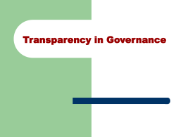 Major Initiatives by India to Enhance Transparency in