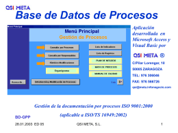 Base de Datos de Procesos