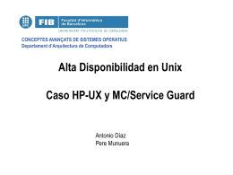 Alta Disponibilidad en Unix Caso HP