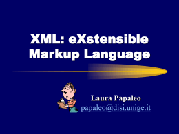 Un nuovo modo di strutturare i dati nel Web: XML