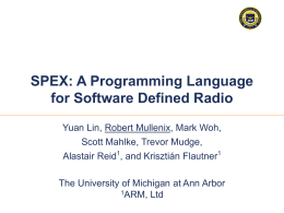 SPEX: A Programming Language for Software Defined …