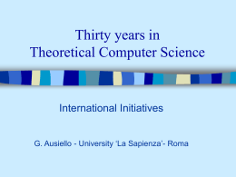 Thirty years in Computer Science