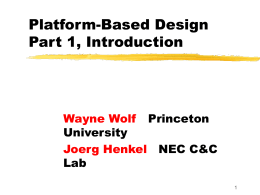 Platform-Based Design - Princeton University