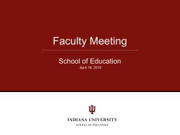 Presentation Title - Indiana University School of Education
