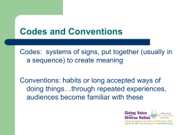 Codes and Conventions - Media Literacy Clearinghouse