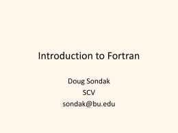 Fortran for Matlab Users