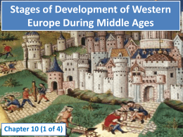 Stages of Development of Western Europe During …