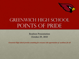 Greenwich High School Points of Pride
