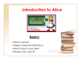 Introduction to Alice