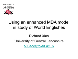 Using an enhanced MDA model in study of World …