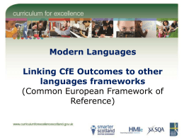 Modern Languages Common European Framework of …
