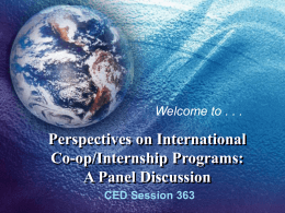 Perspectives on International Co