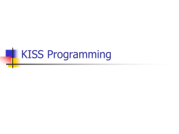 KISS Programming - Auburn University