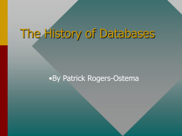 The History of Databases