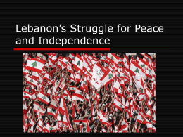 Lebanon’s Cedar Revolution