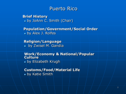 Puerto Rico - University of Dayton : Homepages