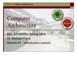 Computer Architecture - FAMU