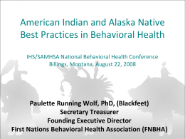 First Nations Behavioral Health Association