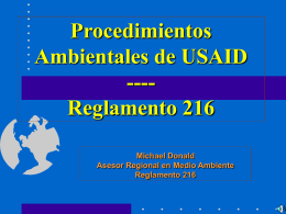 Reglamento Ambiental de USAID