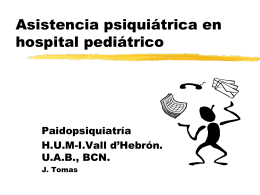 Asistencia psiquiatica en hospital pediatrico