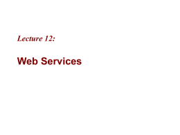 13. Web Services - University of Illinois at Chicago
