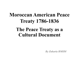 Moroccan American Peace Treaty 1786-1836