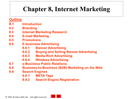Chapter 8, Internet Marketing
