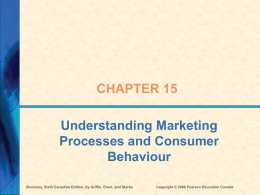 Ch 15 - Marketing Processes & Consumer Behaviour