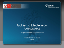 Diapositiva 1 - Oficina Nacional de Gobierno Electronico e