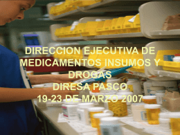 DIRECCION EJECUTIVA DE MEDICAMENTOS INSUMOS Y …