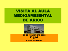 VISITA AL AULA MEDIO AMBIENTAL DE ARICO (PIRS)