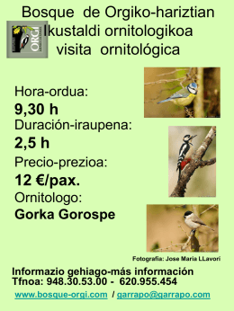 Bosque de Orgiko-hariztian Ikustaldi ornitologikoa visita