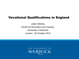 Organisations involved with Vocational Qualifications