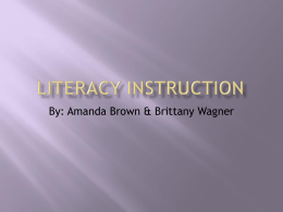 Literacy Instruction - University of Alberta