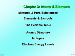 Atoms and Molecules - Chemeketa Community College