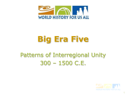 Era One - World History for Us All