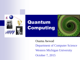 Quantum Computing - Western Michigan University