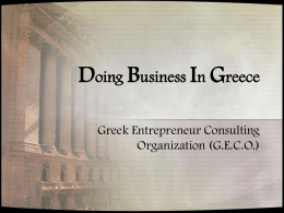 Doing Business In Greece - Oregon State University