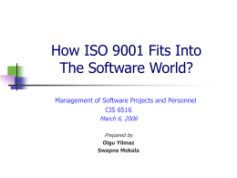 Standardization of Software Development based on ISO …
