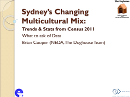 Sydney’s Changing Multicultural Mix: