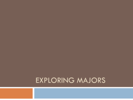 Exploring Majors - University of Tennessee at Chattanooga