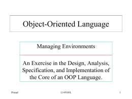 Object-Based Languages