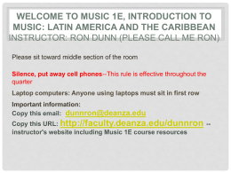 Introduction to Music: Latin America and the Caribbean